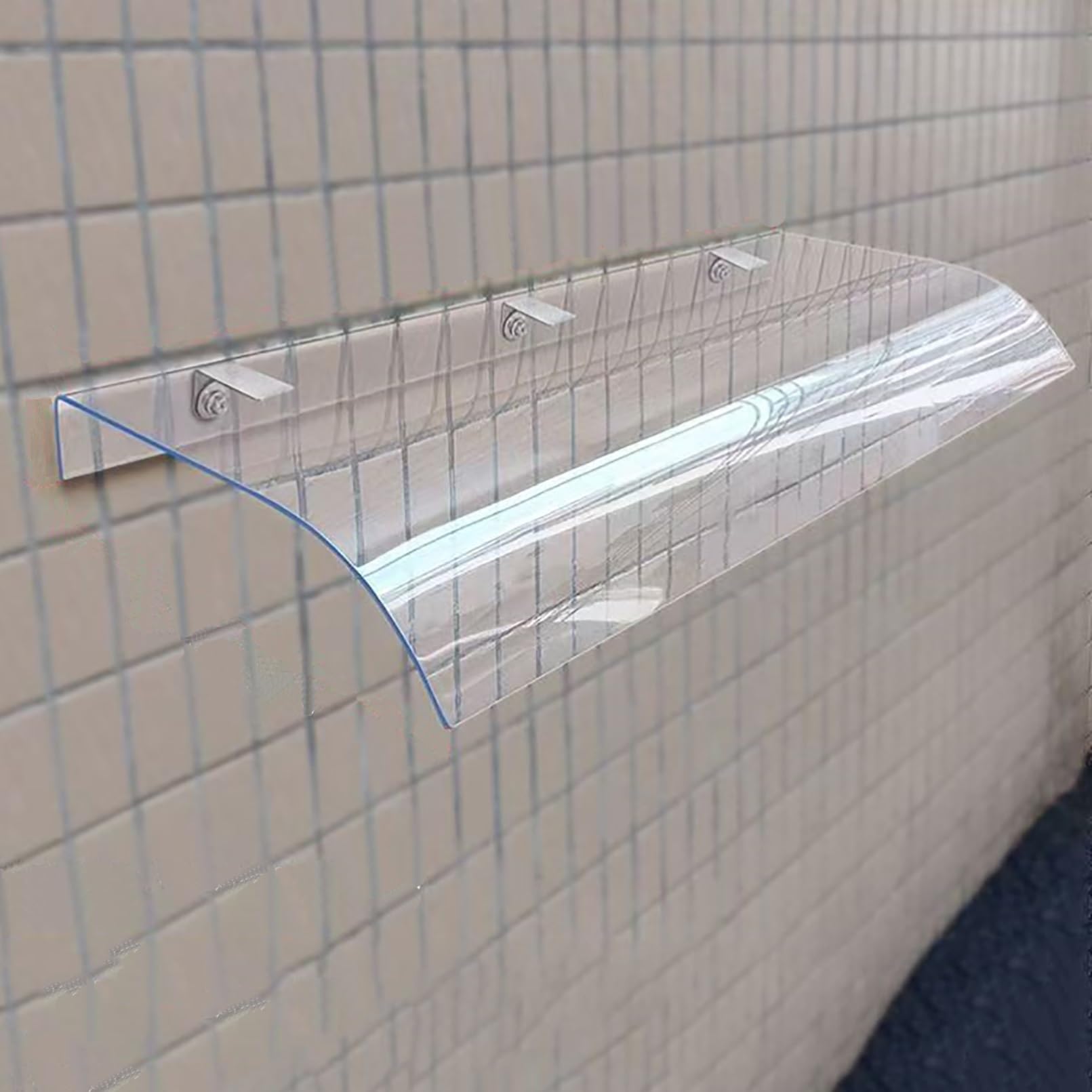 LWJSOCP Transparent Door Canopy Awning Polycarbonate Outdoor Window Shelter Rain Cover for Entrance 3.5mm Thick 40x120cm (15.7x47.2in) Weather Protection