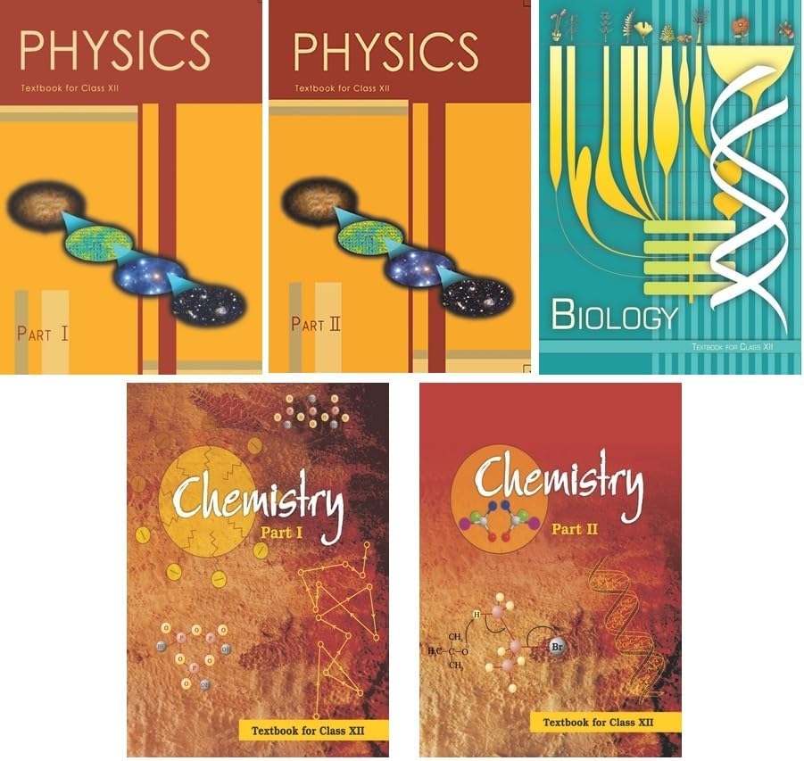 NCERT Textbook for Class -XII | Physics Part-I | Physics Part- II | Chemistry Part-I | Chemistry Part- II | Biology | 5 Books Set | Latest Edition Paperback – 19 March 2025