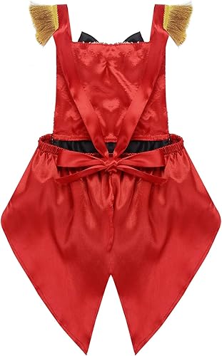 Miniatura 2 de iEFiEL Disfraz de espectáculo para niñas pequeñas, disfraz de Halloween, maestro de ceremonias, circo, cosplay, Navidad, fiesta de cumpleaños