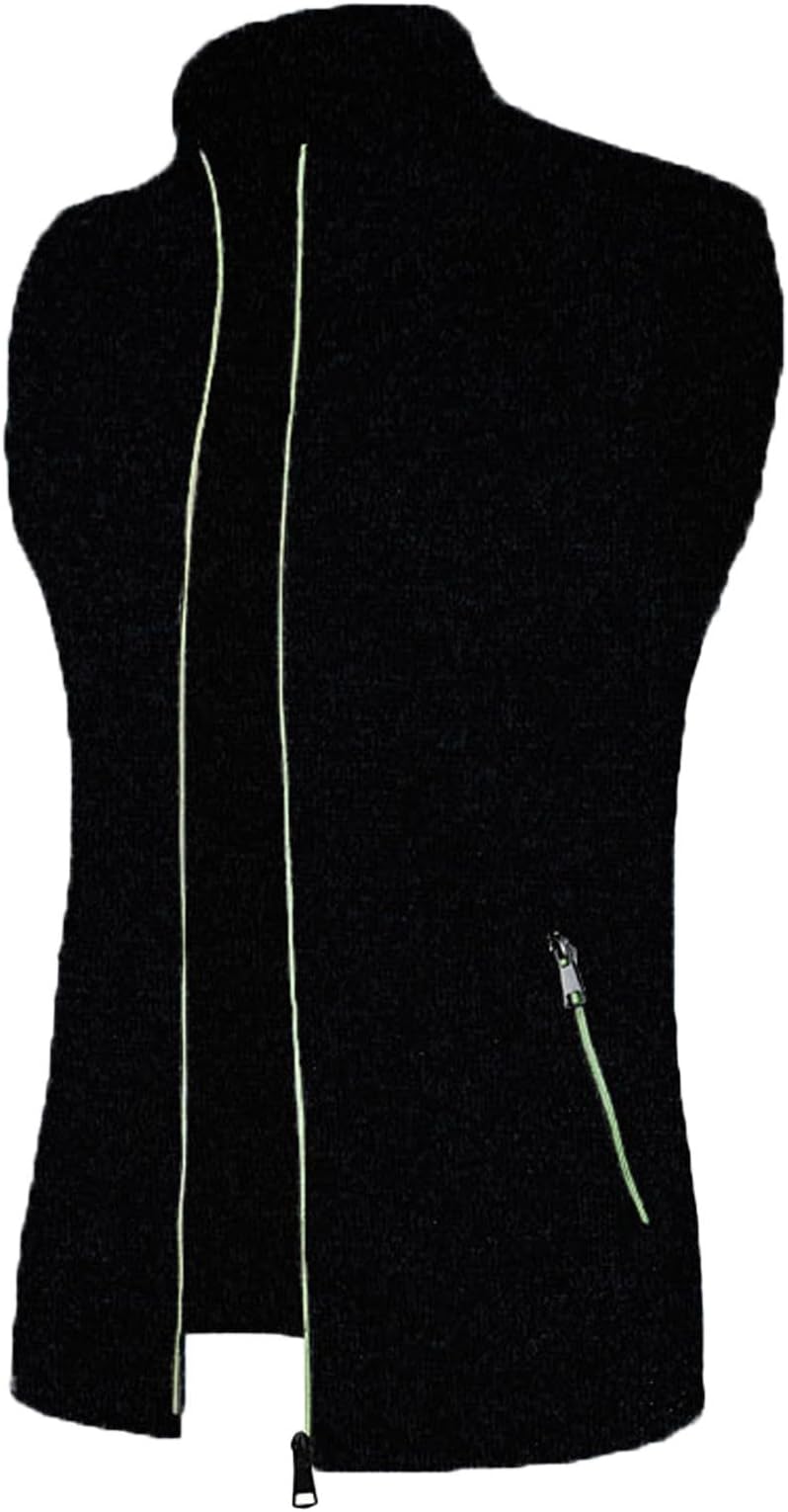 MuscularfitMens Sweater Vest Knitted Sleeveless Cardigan Sweater Fall Fashion Full Zipper Sports Vest Coat Trendy Clothes