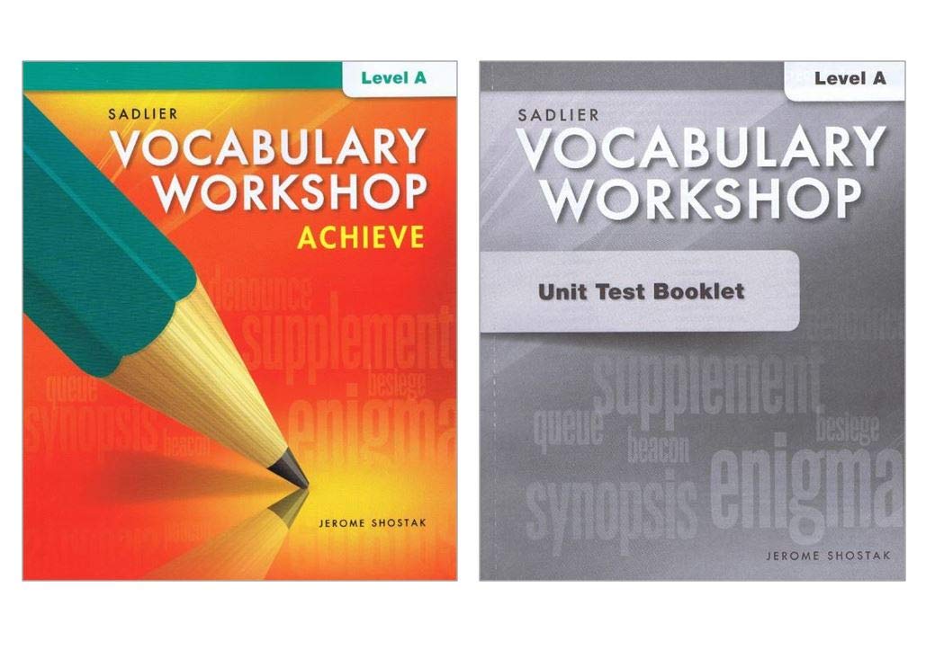 (P6462S) Vocabulary Workshop Achieve Student Book with Unit Test Booklet Level A - Grade 6