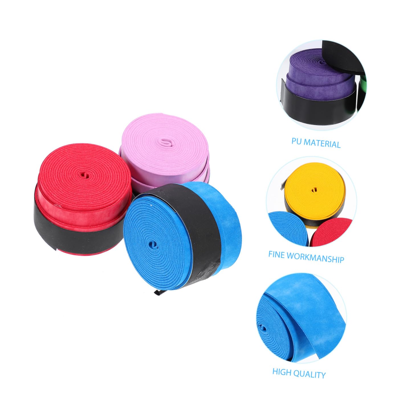 Sosoport Colla A Mano Assorbente Sudore Nastro per Racchette da Tennis Nastro per Impugnature per Racchette da Tennis Griptape Tennis Scrub A Secco Pu