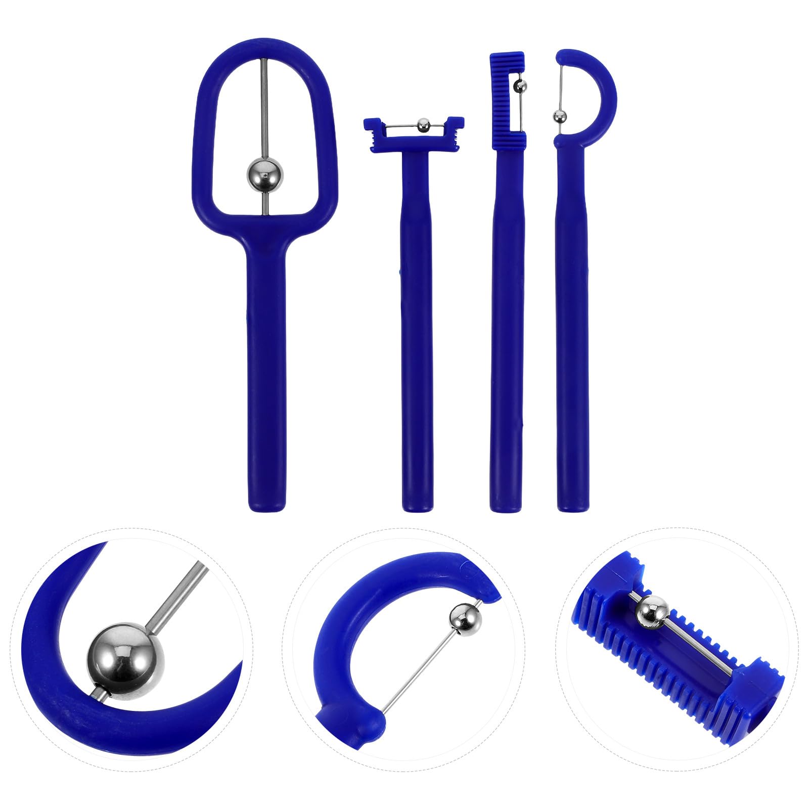 Toyvian Entraîneur des Muscles Langue Ensemble 4pcs Design Léger en Pp et Acier Inoxydable, Améliore L'articulation et Exerce la Langue Efficacement pour Garçon et Filles et Adultes