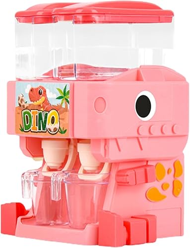 Roadoor Mini juguete dispensador de agua, dinosaurio de dibujos animados, máquina de agua para niños, fuente de agua potable, juego de cocina, color