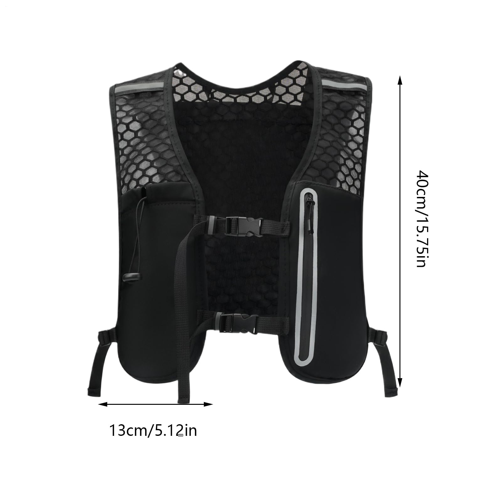 Chaleco Hidratante para Running | Mochila de Hidratación con Correas Ajustables | Bolsa Pecho Ligera con Vejiga para Teléfono, para Senderismo, Ciclismo, Maratones y Camping de Hombre