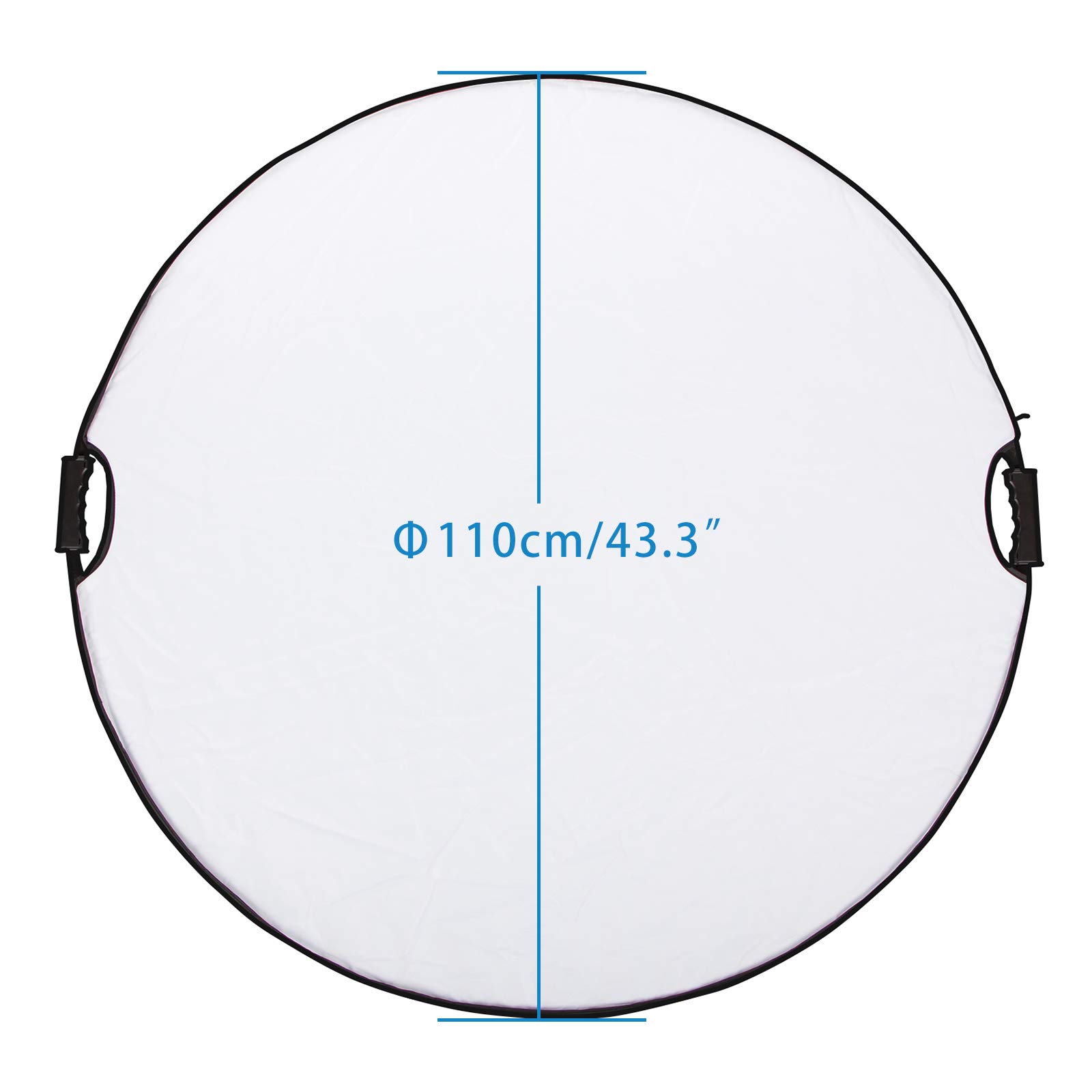 5-en-1 Réflecteur de Lumière Multi-Disque 110cm avec Poignée et Sac de Transport pour Photo Studio Photographie, Réflecteur Pliable