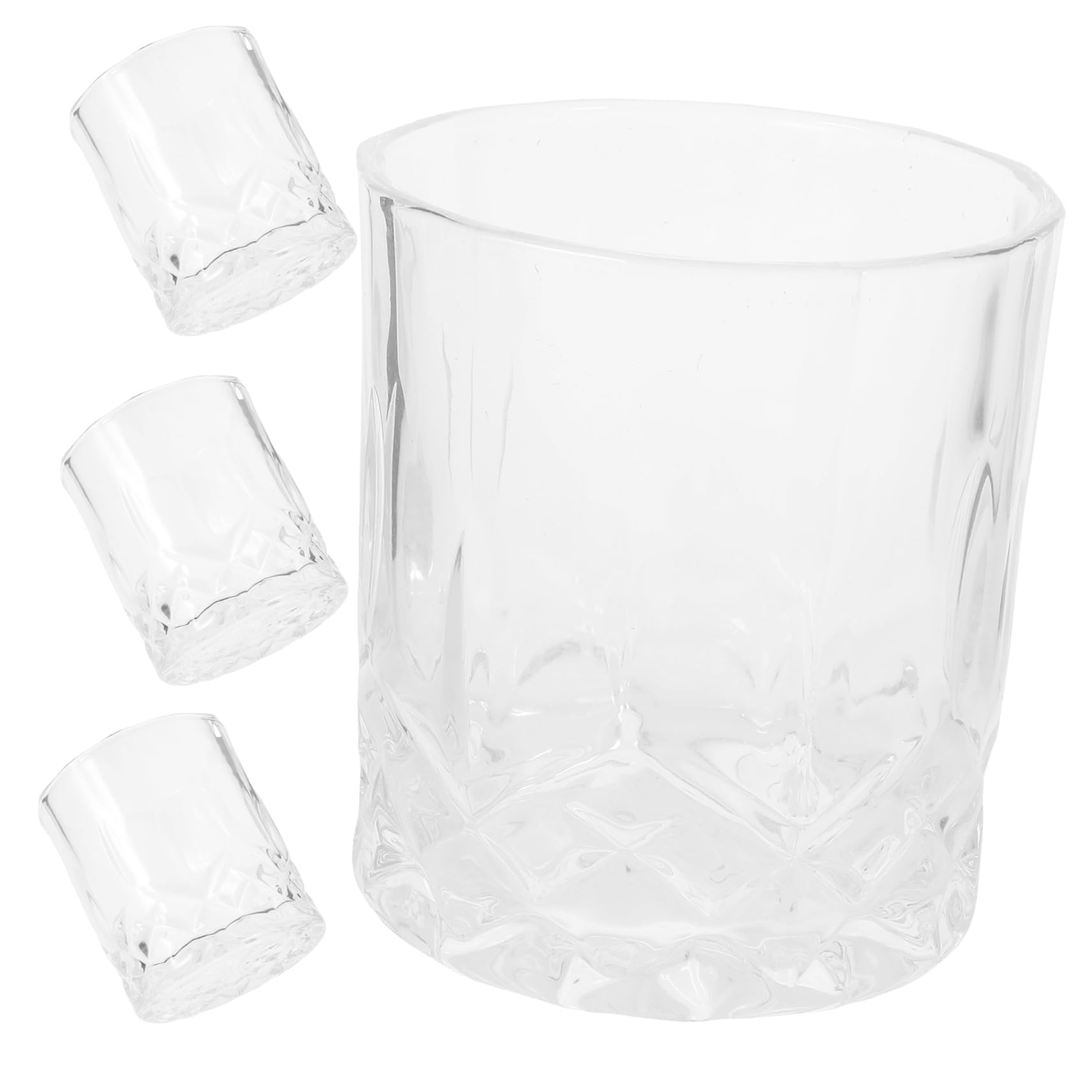 Cabilock 4piezas Copa De Vino Grabada Vaso De Whisky Copas De Vino Delicadas Para Uso Bar o Casa Multifunción