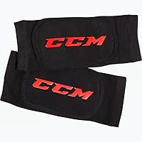 CCM Hockey Lace Bite Protector - PU Gel Pad Insert, Polyester Ankle Sleeve, Black OSFA for Pain Relief