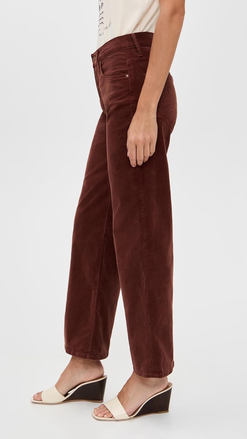 MOTHER Women's The Mid Rise Rider Flood Fray Jeans - Image 4