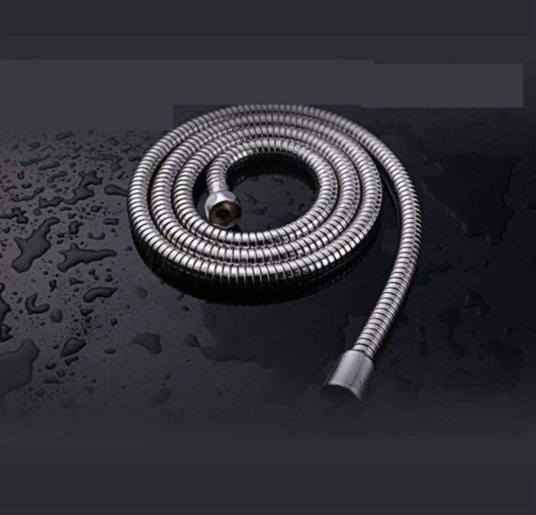 Federflexibler Duschschlauch Edelstahl 1,5 m Duschschlauch, weiches Duschrohr, Badezimmer-Wasserrohr, silberne Farbe, gemeinsame Sanitärschläuche(200cm)