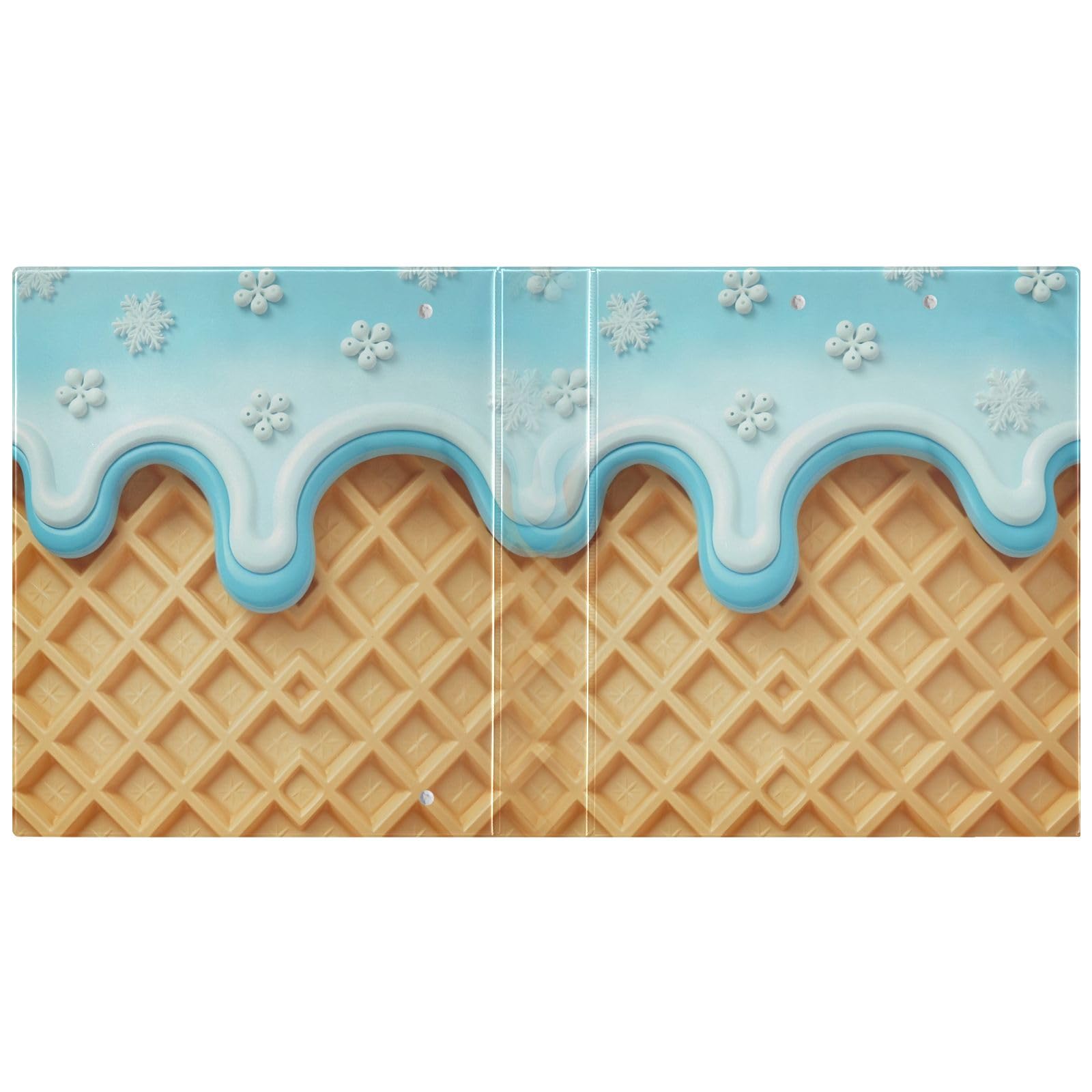 Raccoglitore a 3 anelli blu gelato 3,8 cm anelli rotondi contiene 200 fogli, 3 raccoglitori ad anelli con clip in metallo antiscivolo