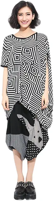 Baymate Women's Baggy Harem Hippie Pants for Goat Yoga - Black