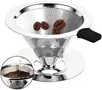 Coador de Café Premium Inox 304 | Filtro Reutilizável Pour Over Tamanho 101 | Sem Papel, Dupla Malha, Sustentável Para 1-2 Xícaras