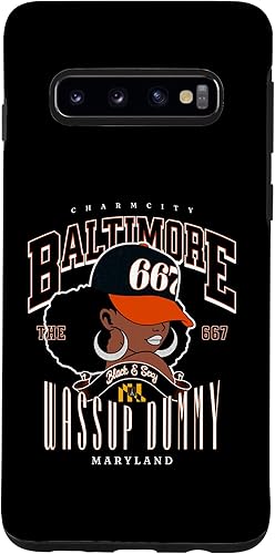 Galaxy S10 667 Area Code Baltimore Maryland Flag Blaq Girl Bmore Pride Case