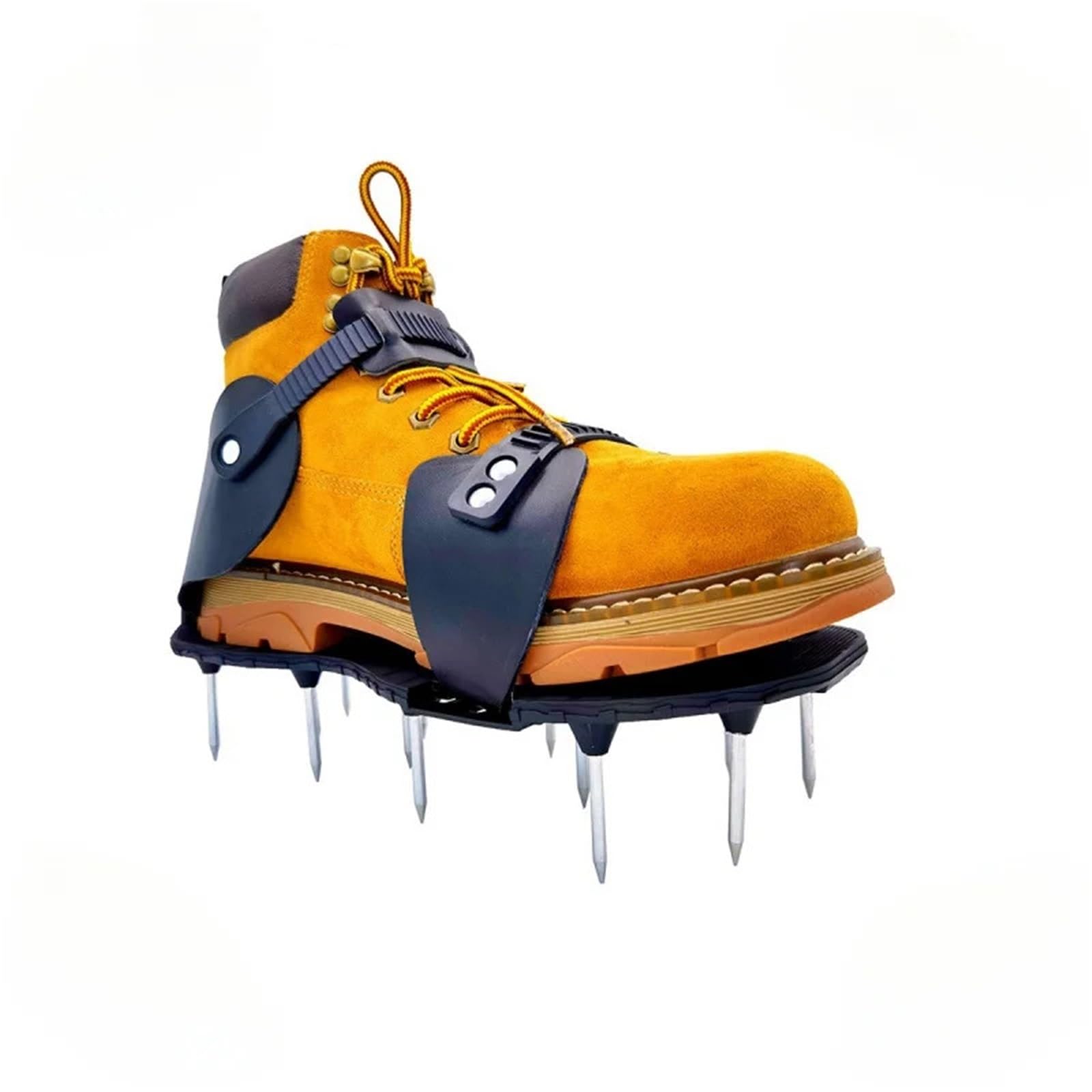 Aireadores de césped manuales Zapatos inflables de Cuero sintético for césped con Pinchos for jardín, Herramientas de jardinería y aireación aeróbica.(Green One Pair)