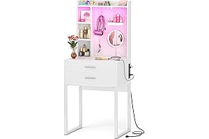 Small Vanity Desk without Mirror: Space-Saving Makeup Beauty Table
