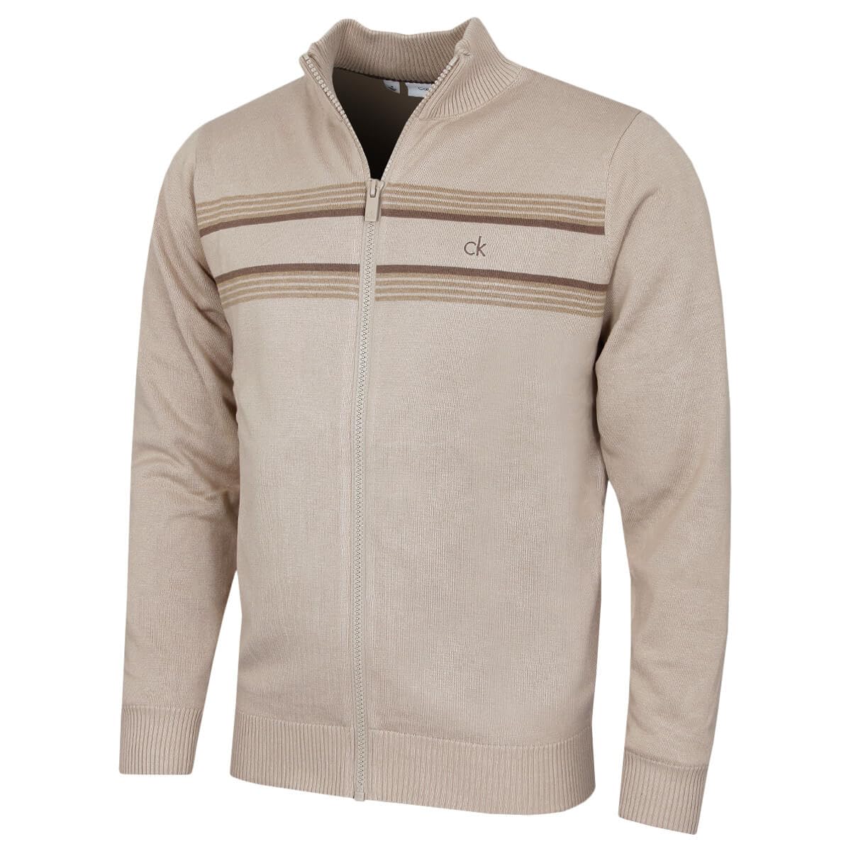 Calvin Klein Mens 2026 Chester Lined Soft Full Zip Golf Sweater