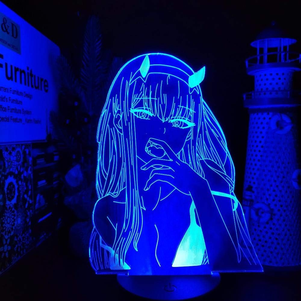 Beautiful Gift 3D Night Light Zero Two 002 Darling in The FRANXX Anime Lamp Led Illusion