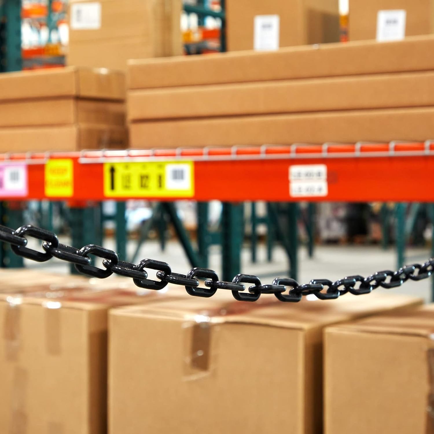 Stockroom Plus Plastic Chain - 100 ft, Black Plastic Chain Links - Safety Barrier for Fence, Driveway, Parking Lot & Gate - Image 4