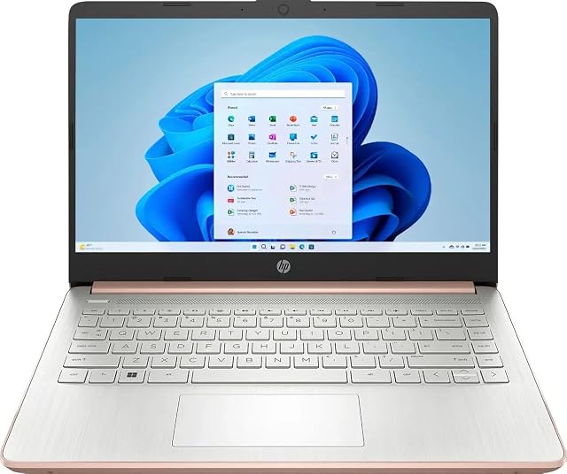 HP Stream 14-inch Laptop, Intel Celeron N4000, 4 GB RAM, 64 GB eMMC, Windows 11 Home in S Mode with Office 365 Personal for 1 Year (14-cb187nr, Diamond White)