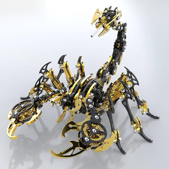 Miniatura 2 de Metalkitor Scorpion - Juego de rompecabezas de metal 3D para adultos y adolescentes, 454 piezas, modelos de montaje mecánico, 4 horas de