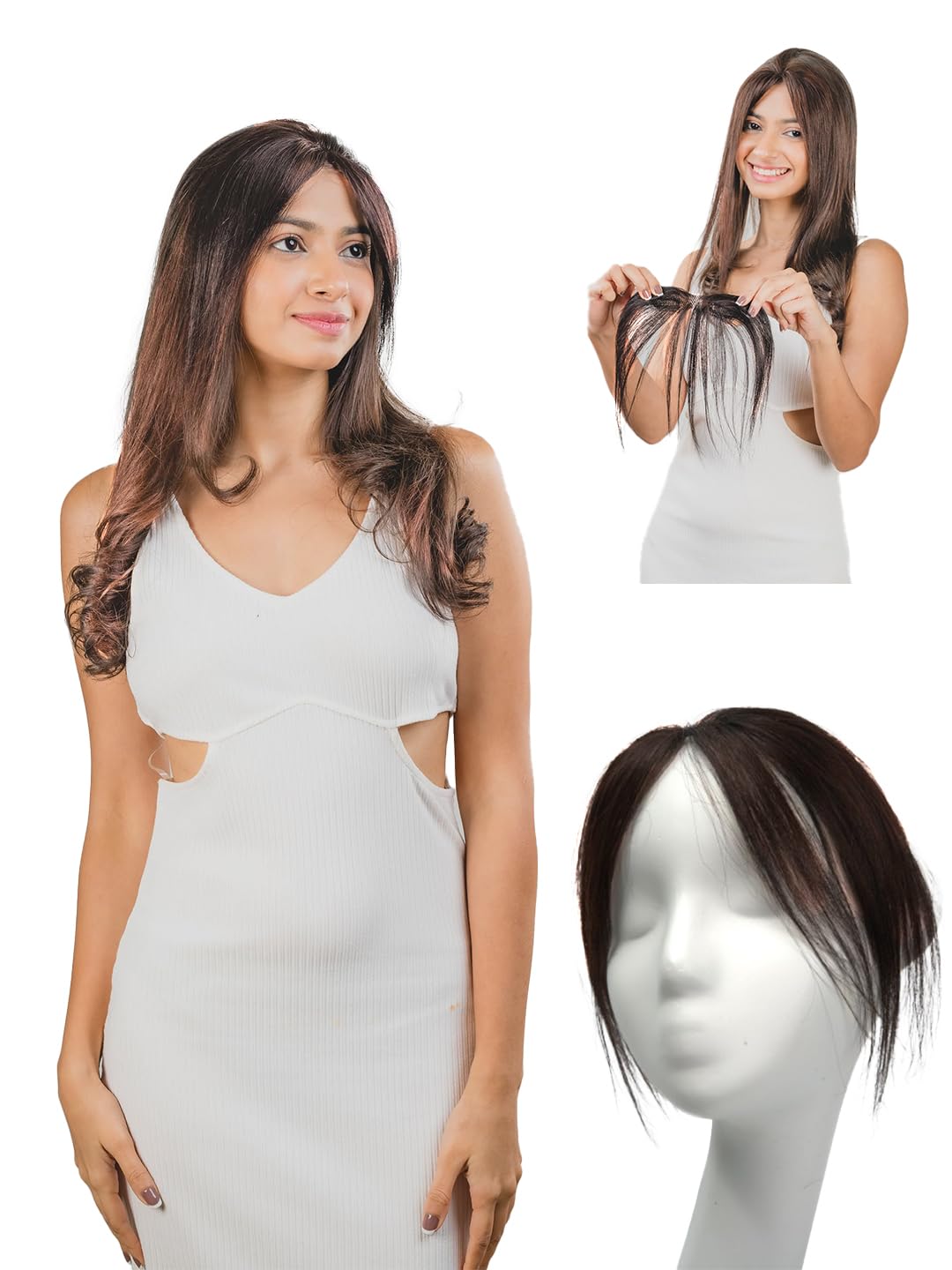 HairOriginals Frontline Hair Patch | 100% Natural Human Hair Extension for Instant Coverage for Thinning or Balding Areas | Natural Look & Comfortable Fit (Natural Brown, Small)-image-41