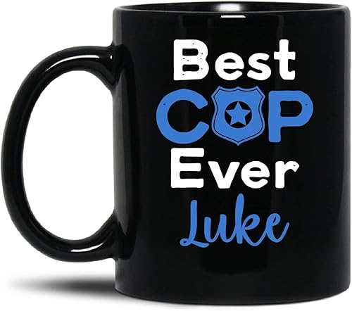 BixDori Personalized Police Officer Mug With Name, Future Police Officer Coffee Mug, Best Cop Ever Cup, Law Enforcement Officer Mug, Cop Gifts for