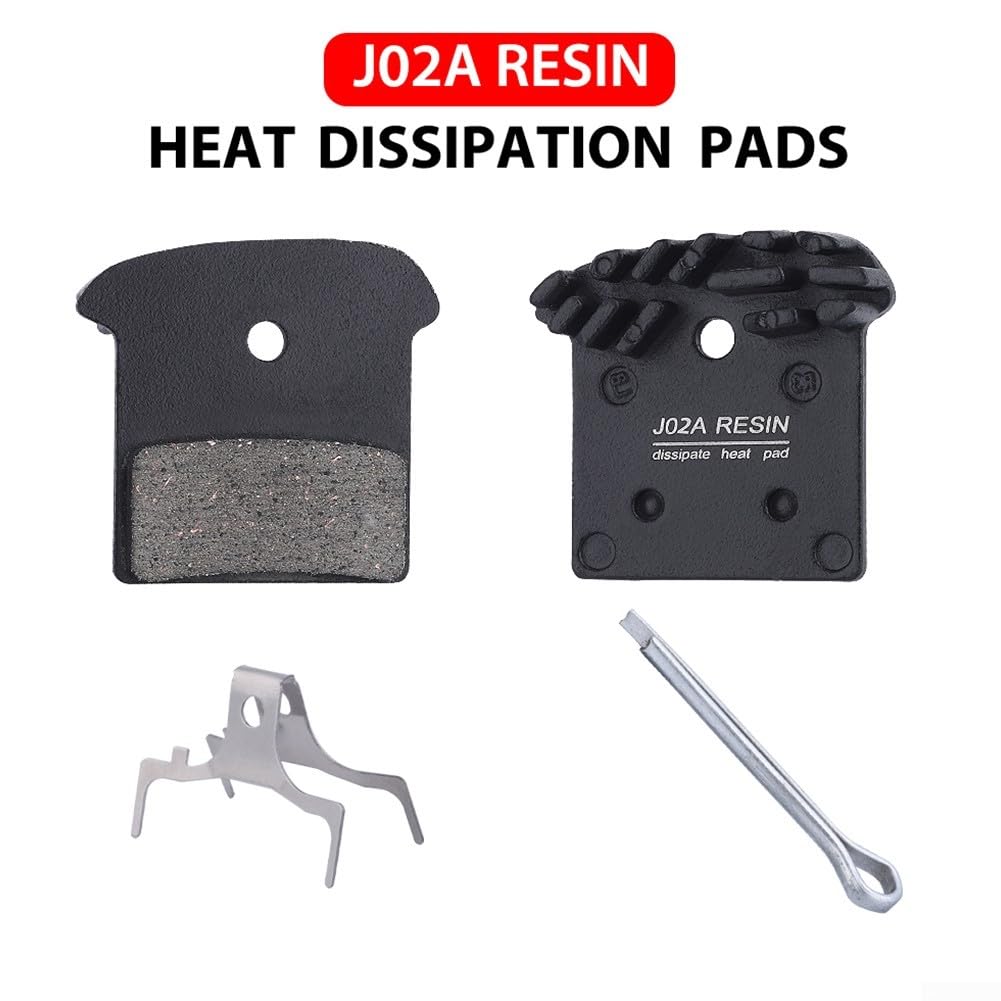 2 Paar J02A Scheibenbremsbeläge Mit Kühlrippe – Harz, Für Shimano XTR, DEORE, SLX Und Andere