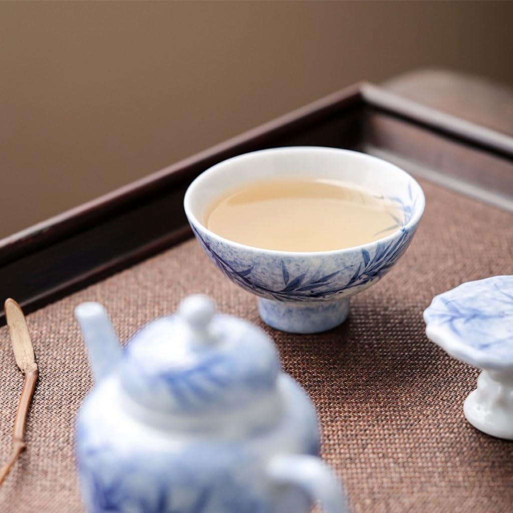 GSOUL Kungfu Tea cup Chinese Style Study Room Hand-painted Teacup Ceramic Host Cup Single Tea Brewing Kung Fu Set Drinking Small Tea Cups