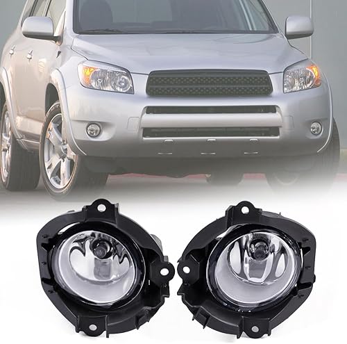 PIT66 Luces antiniebla para parachoques delantero, compatibles con Toyota Rav-4 2006 2007 2008, luces antiniebla, montaje del lado del conductor y