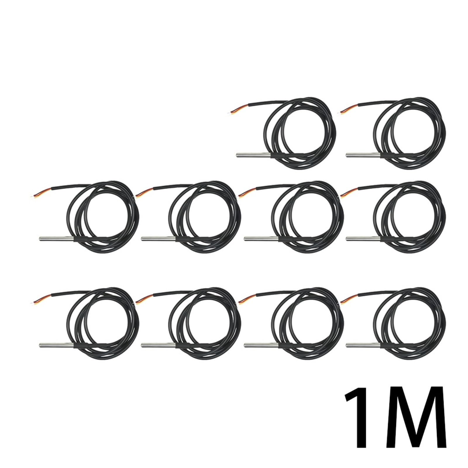 1/10 sztuk DS18B20 wodoodporna sonda temperatury gwintu czujnik pakiet ze stali nierdzewnej 1/2/3/5/10 metr