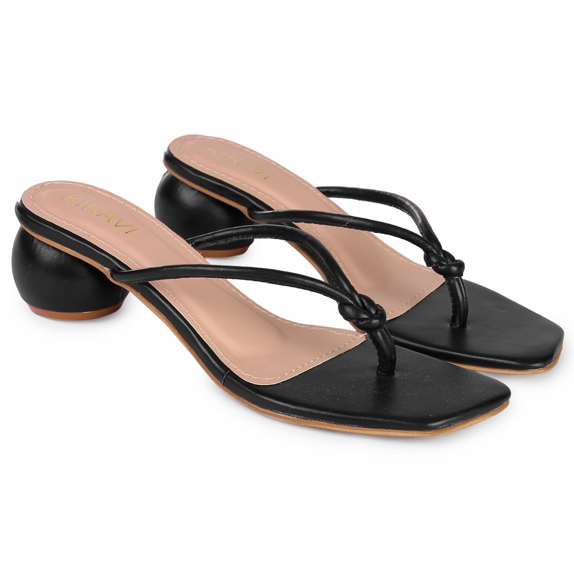 KIRAVI Womens Square Toe Casual Slipon Heels, Black (numeric_3) (B0BL76FD6V) Amazon Price History, Amazon Price Tracker