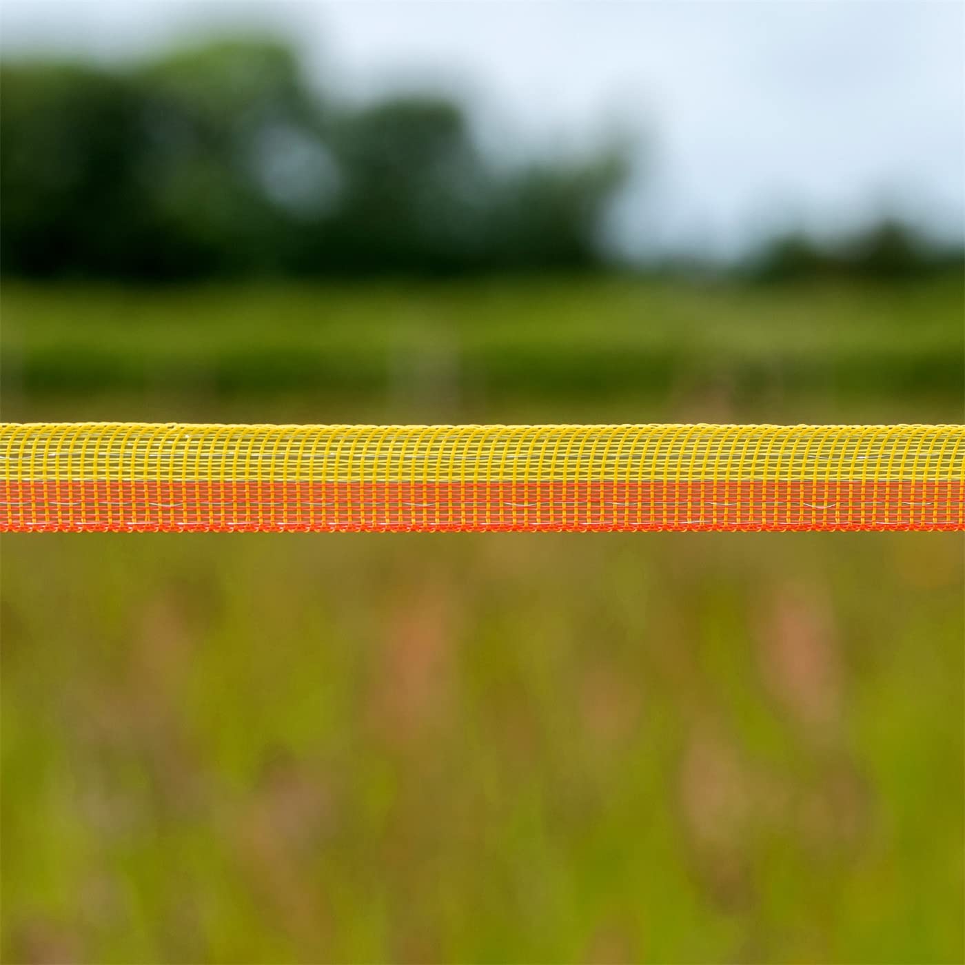 VOSS.farming 10 pz. Nastro per recinzone elettrica, Lunghezza 200 m, Larghezza 20 mm,Acciaio Inox 5 x 0,16, Colore Arancione/Giallo