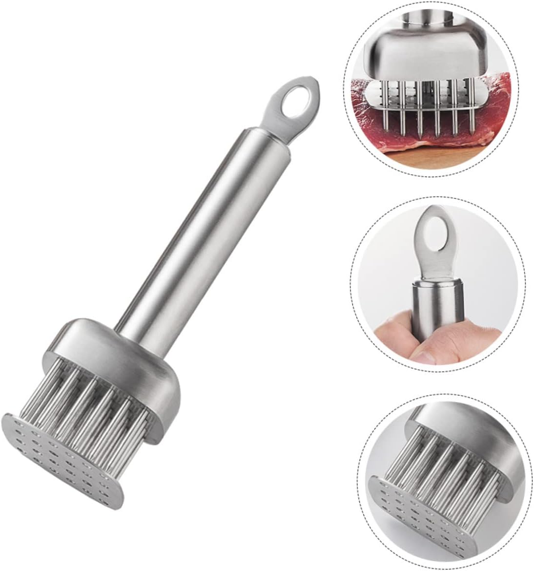 LABRIMP Meat Tenderizer Hammer Meat Tenderizing Tool for Steak Beef Pork Chicken Stainless Steel