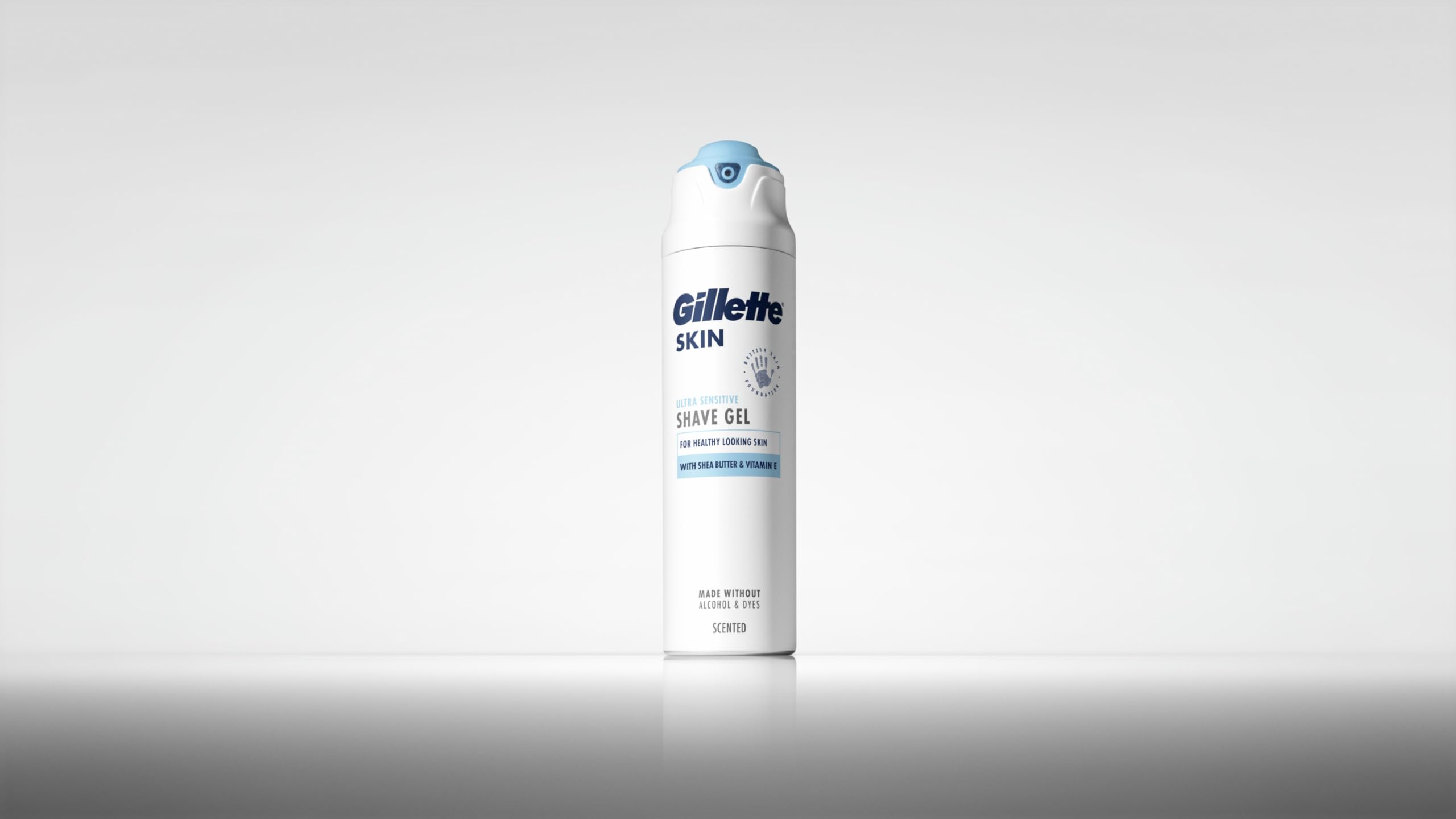 Gillette Skin Ultra Sensitive Gel de Afeitar Hombre para Pieles Sensibles, Pack 6x200 ml - Protege, Alivia Y Refresca El Rostro Durante El Afeitado, con Aroma de Manteca de Karité