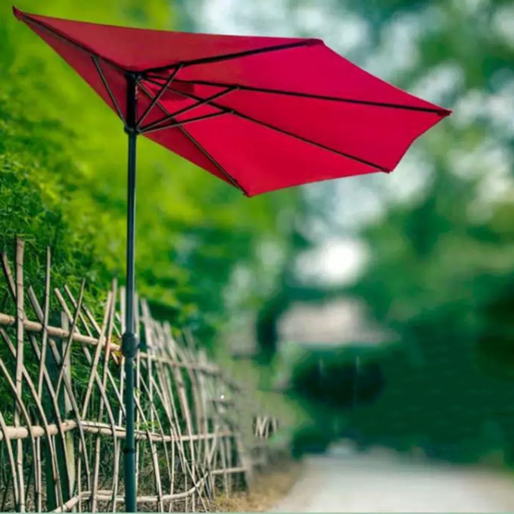 Ombrellone Da Parete Esterni Ombrellone Da Giardino A Mezzaluna | Ombrellone Semicircolare 5 Costole Ombrellone Da Balcone Per Ristorante Mercato