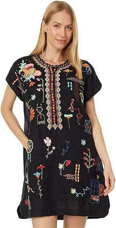 Amazon.com: Johnny Was Lemona Linen Shift Dress: Clothing, Shoes & Jewelry