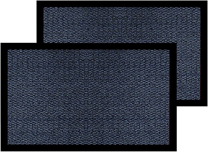 HOUSEGADS Dirt Trapper Door Mat for Indoor&outdoor Heavy Duty Non Slip Rubber, Floor and Kitchen Mats Doormats Super Absorbent (Blue, 60 X 90 (Pack of 2)