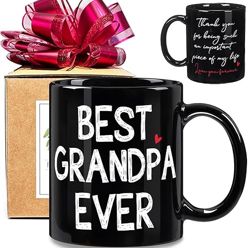 Miniatura 6 de FALJIOK Taza de café novedosa para papá, divertida taza de café de regalo para papá, padre, abuelo, el mejor regalo para hombres de hijo, hija y