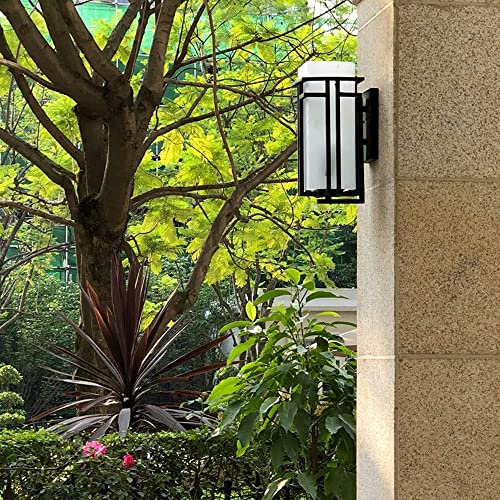 Apliques de exterior WQHPLMD con protección IP65 y pantalla de cristal para entradas 2