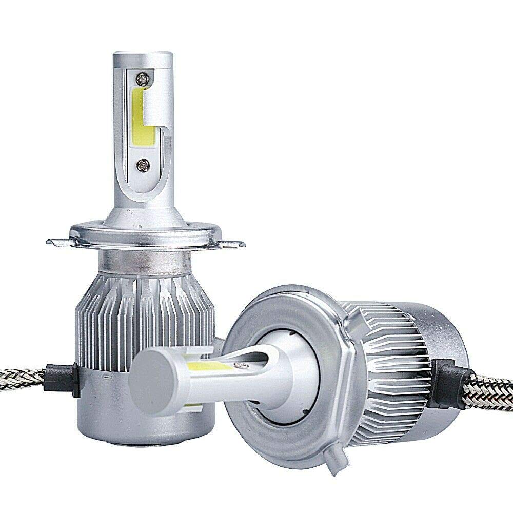 Kit Fari Led CANBUS Anabbaglianti + Abbaglianti + Luci Di Posizione 6000K Lampadine Luci Bianco Ghiaccio 7800LM H4 + BAY15D