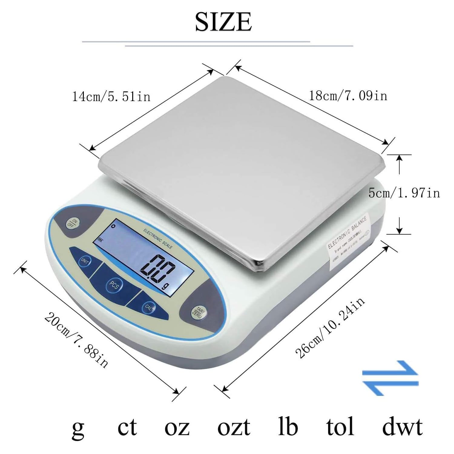 Báscula Digital De Laboratorio, Balanza Electrónica Analítica De Precisión De 0,1 G, Báscula De Pesaje Y Conteo, Convierte Varias Unidades, Sensor De Alta Sensibilidad Incorporado, Para Joyas