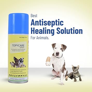 TOPYCARE 100ml Pet Wound Healing Herbal Veterinary Spray for Dogs, Cats and All Other Breeds