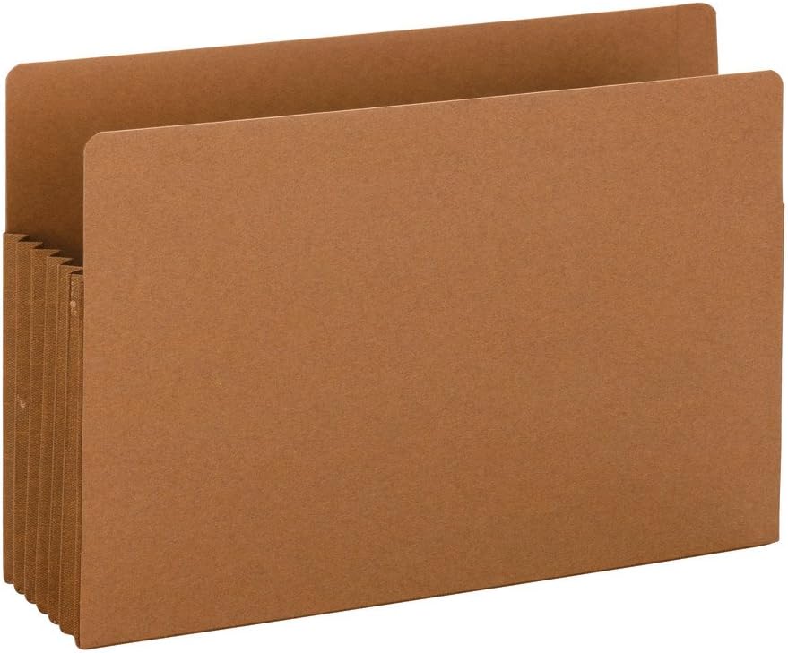 Smead End Tab TUFF® File Pocket, Reinforced Straight-Cut Tab, 5-1/4" Expansion, Tyvek® Gusset, Extra Wide Legal Size, Redrope, 10 per Box (74790)