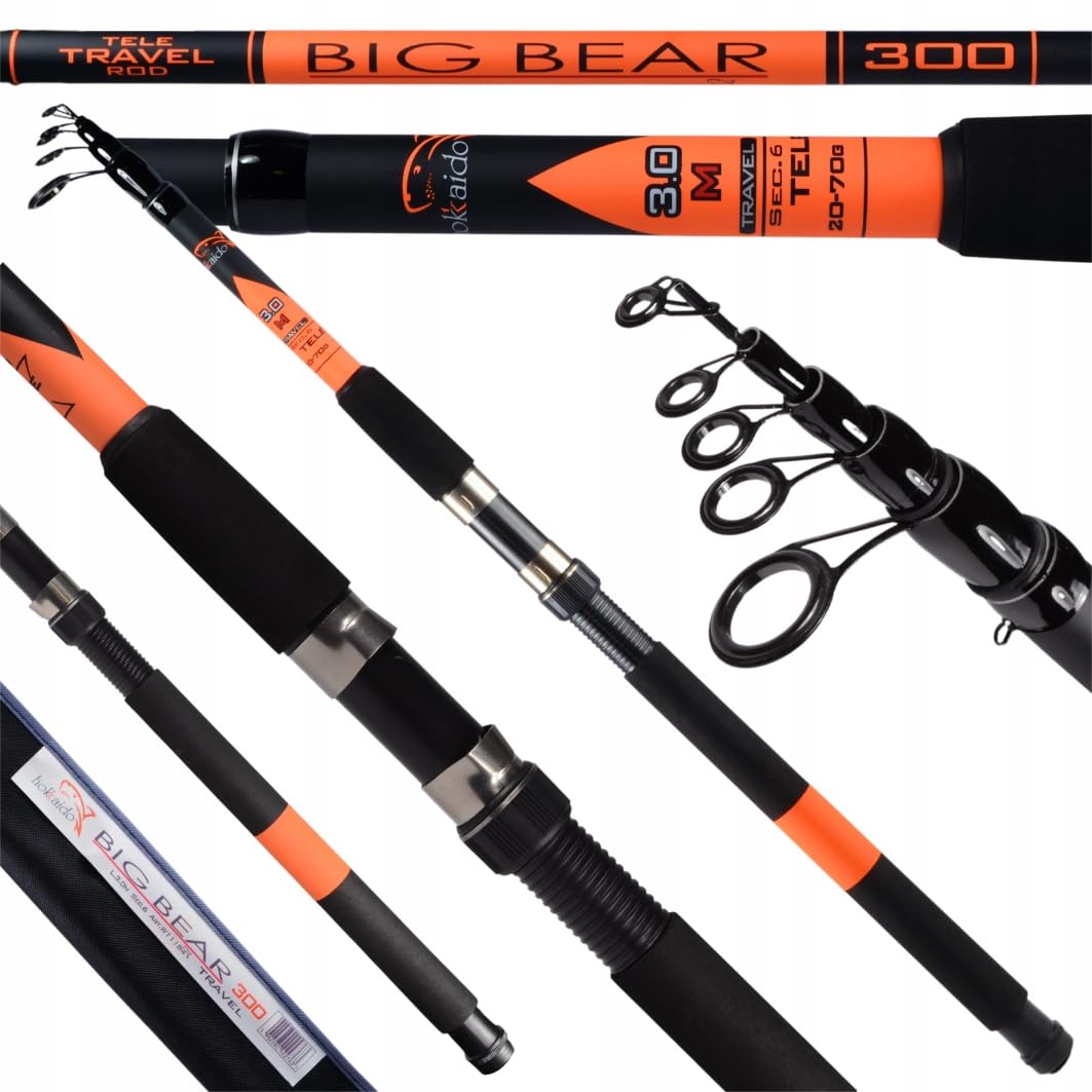 Hokkaido WĘDKA TELESKOPOWA BIG BEAR 300CM GRUNT SPŁAWIK