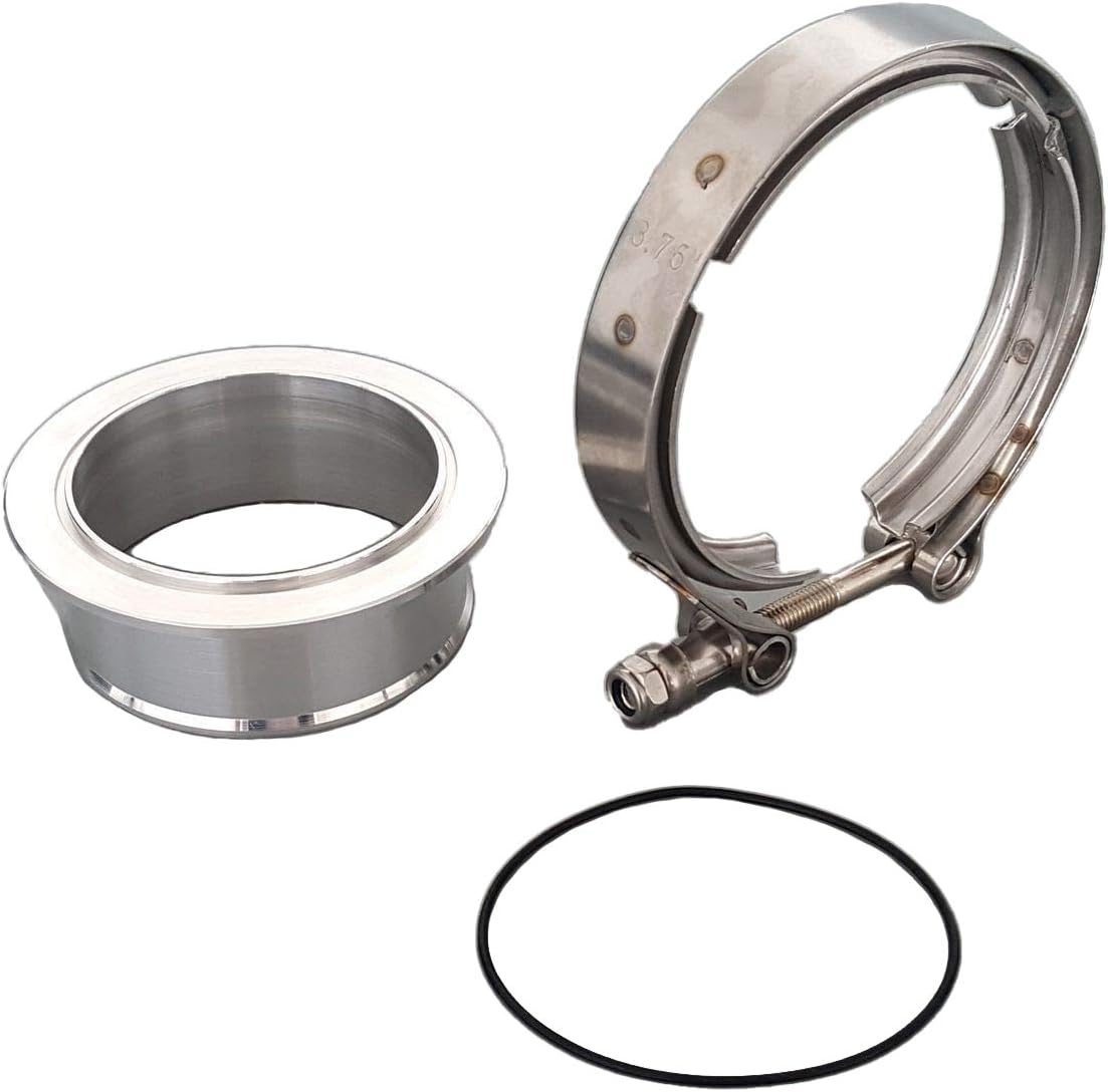 3.5" Aluminum V-band Flange and Clamp Set for Turbo S400 S400SX S500 Compressor