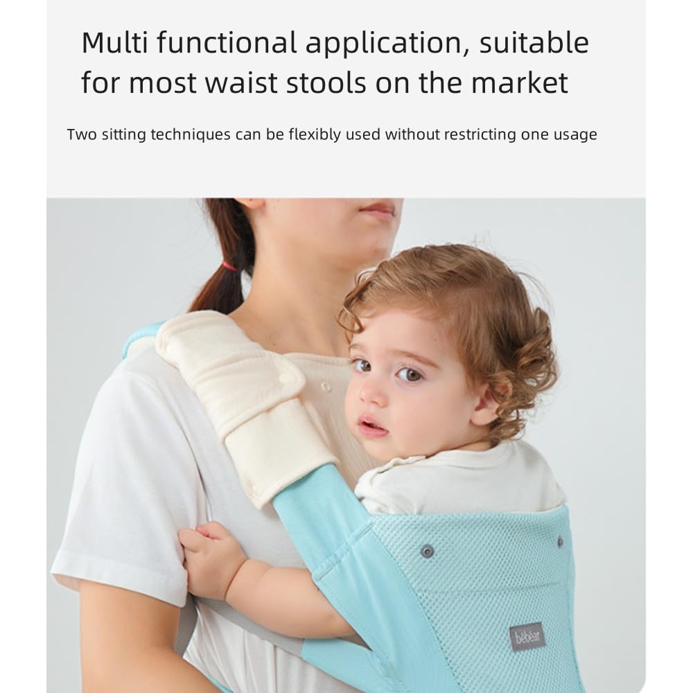 Oaygat 3 Pcs Baby Waist Stool Drool Bib Newborn Infants Teething Soft Cotton Newborn Teething Saliva Towel Saliva Towel Feeding Burp Cloths Baby Bib Waist Stool Carrier Protective Cover Pad - Image 3