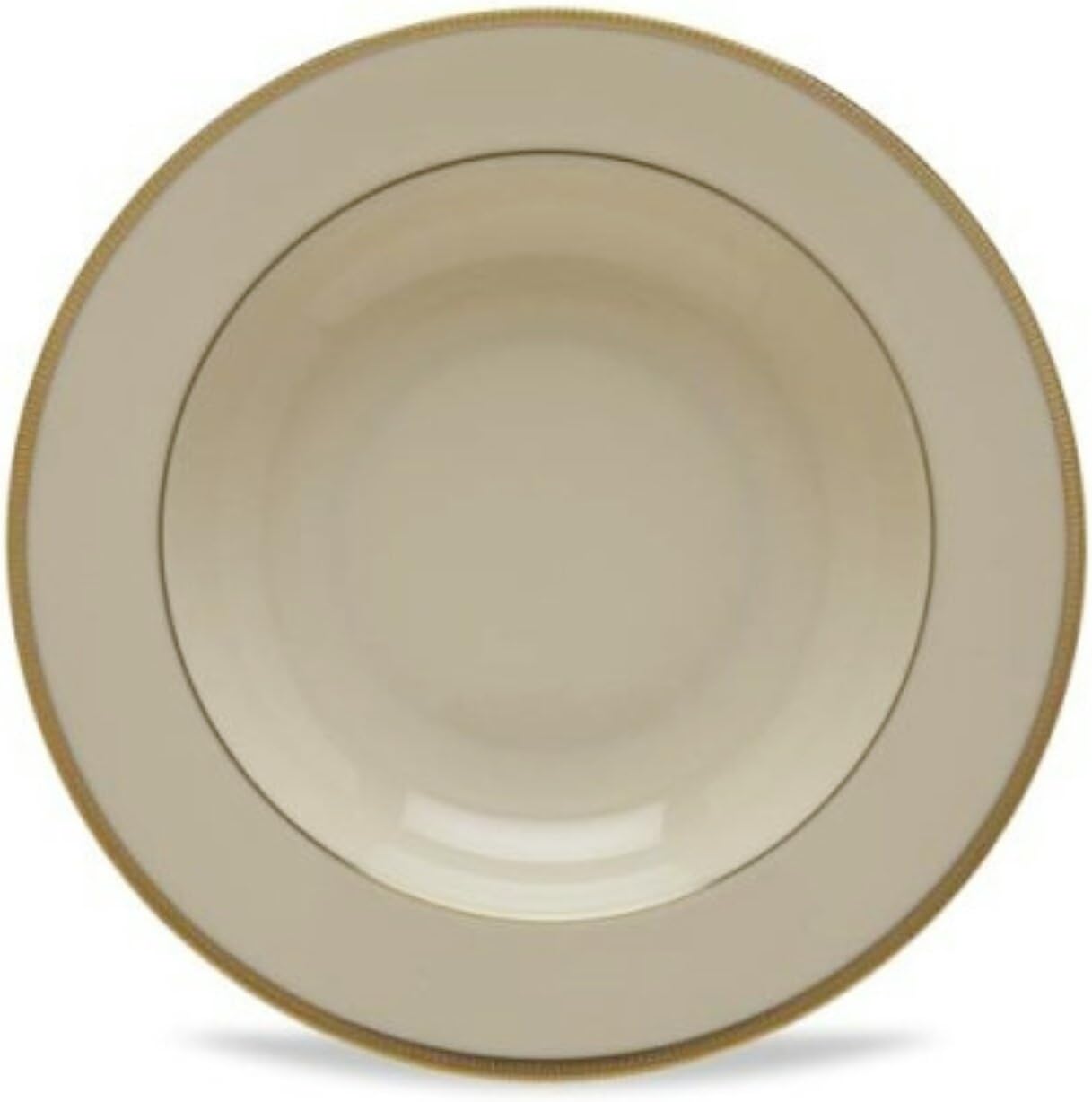 Lenox Tuxedo Rimmed, Pasta/Soup Bowl, ivory, gold