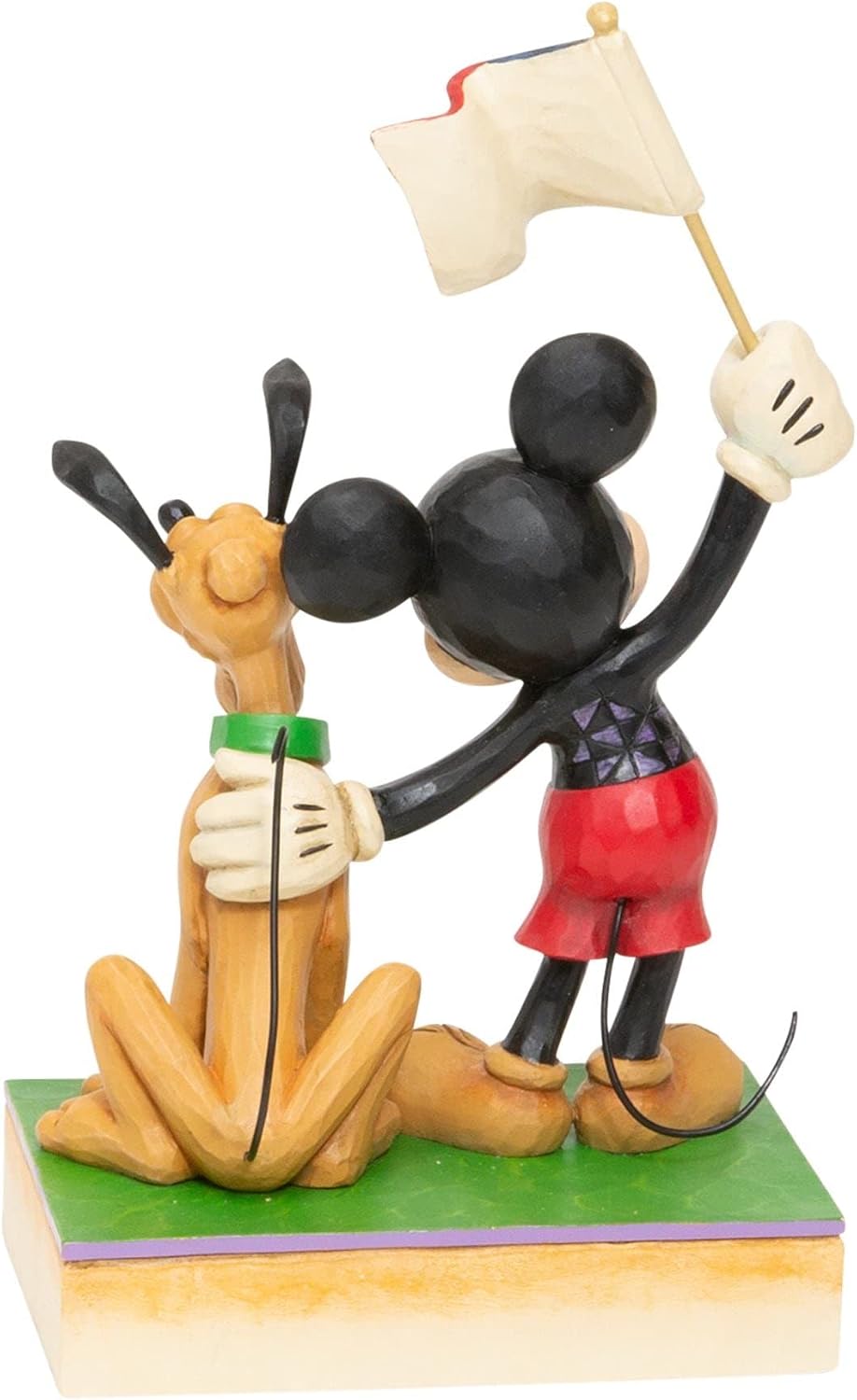 Enesco Disney Traditions by Jim Shore Mickey Mouse and Pluto Patriotic Figurine, 7 Inch, Multicolor