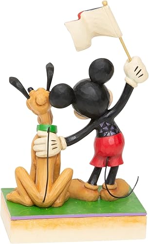 Miniatura 4 de Enesco Disney Traditions by Jim Shore - Figura patriótica de Mickey Mouse y Plutón, 7 pulgadas, multicolor